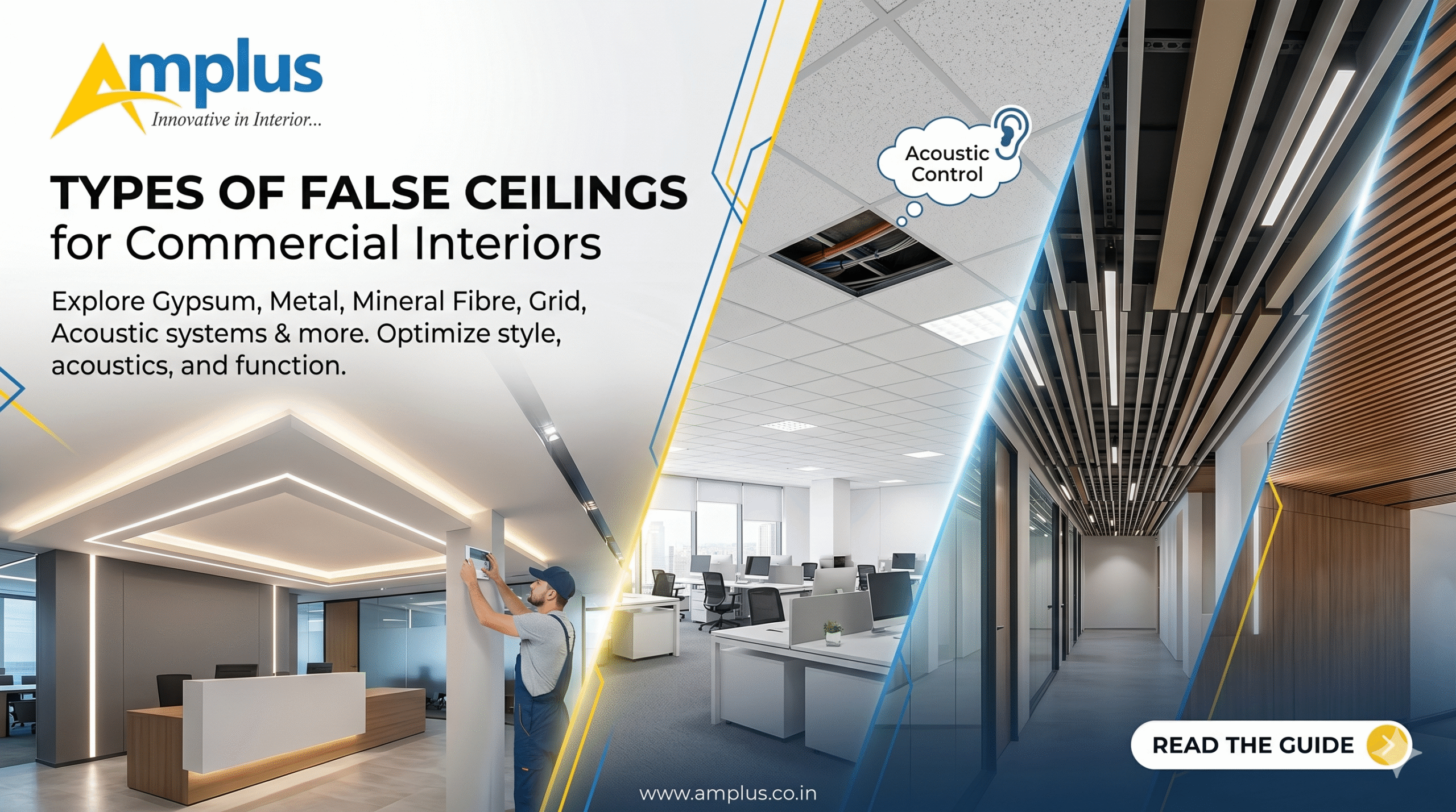 Types of False Ceilings Used in Commercial Interiors