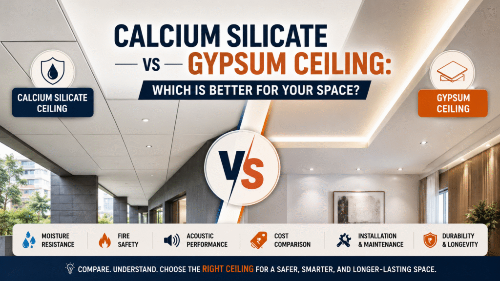 Calcium Silicate Ceiling vs Gypsum Ceiling: Which is Better for Your Space?