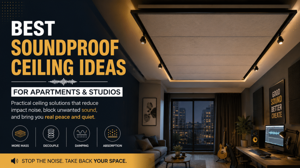 Best Soundproof Ceiling Ideas for Apartments & Studios