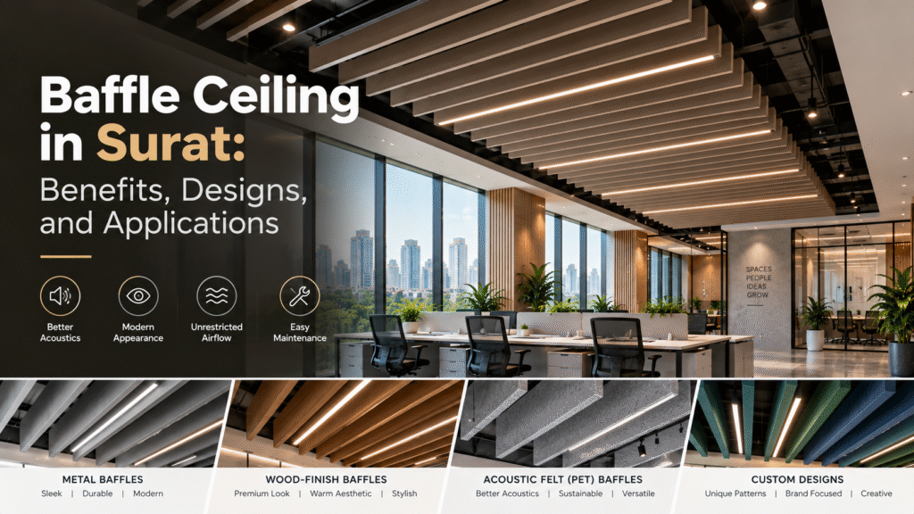 Baffle Ceiling in Surat: Benefits, Designs, and Applications